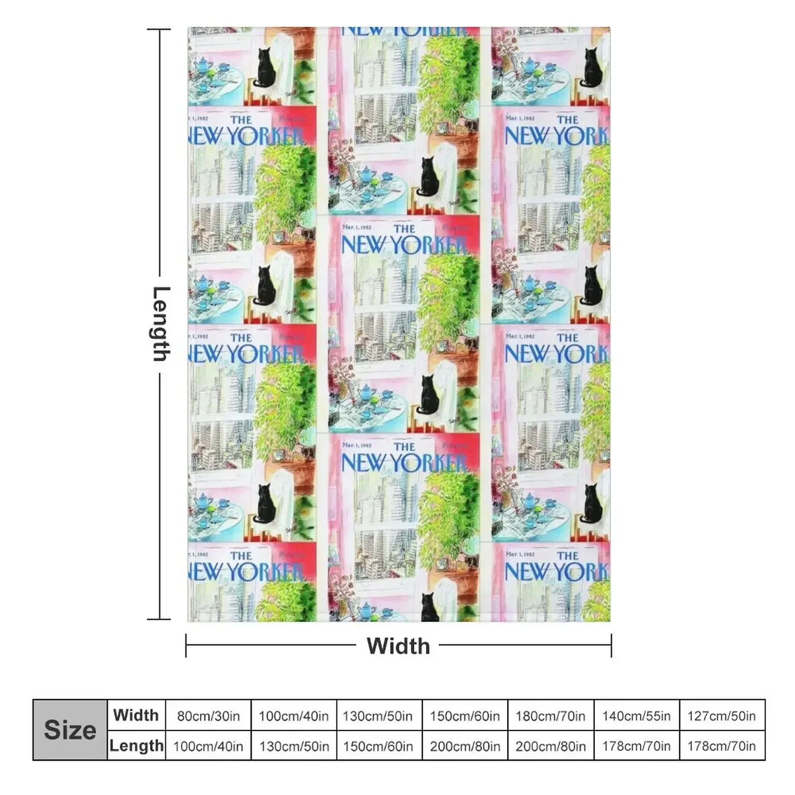 New Yorker March-1-1982 Throw Blanket christmas gifts Comforter Luxury Throw Flannels Blankets