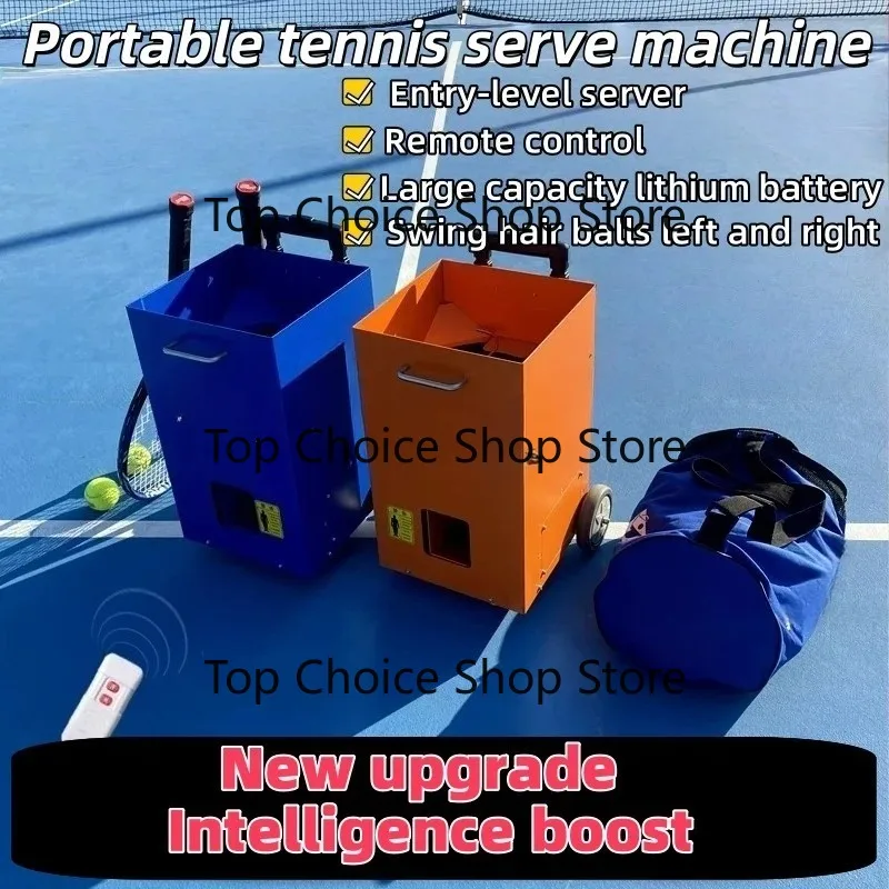 Porta-ble automatic tennis ball-throwing machine remote-controlled left and right ball throwing practice ball-feeding machine