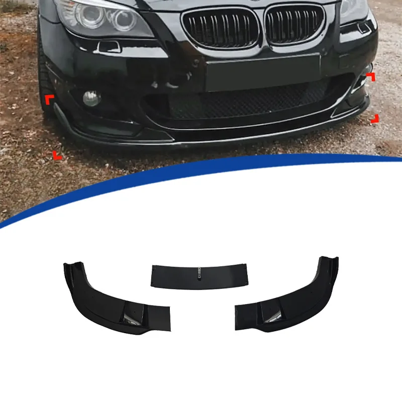 

For 2004-2010 BMW 5 Series E60 Front Lip Splitter Body Kit Accessories 3PCS