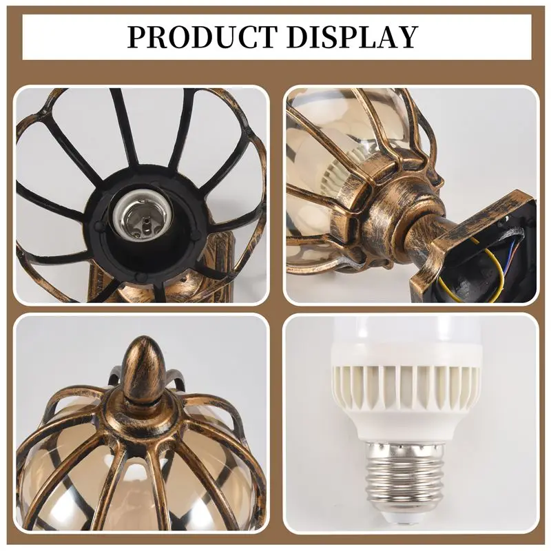 ABXF-1Pcs Outdoor Pillar Lamp Globe Glass Shade Door Post Lamp Waterproof Antique Lighting Rainproof Pillar Light