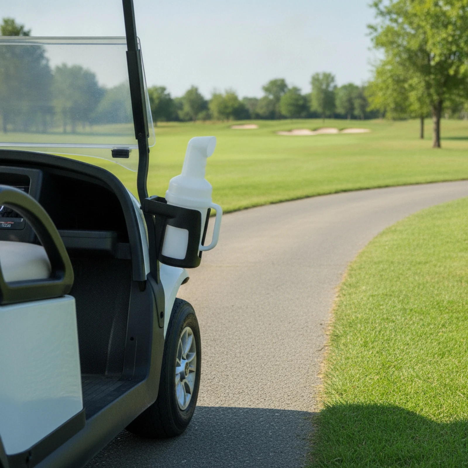Golf Cart Divot Bottle with Bracket Firm Cart-mounted Sand Bottle Accessory for Golf Course Maintenance