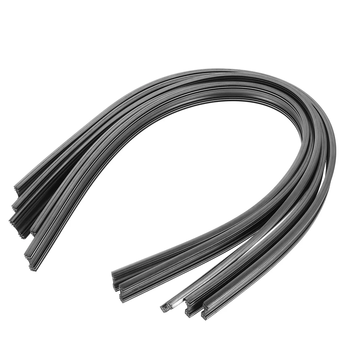 

5Pairs Rain Wiper Rubber Strip 6Mm Frameless Insert Strip Universal Car Windshield Wiper Blade Refills Replacement