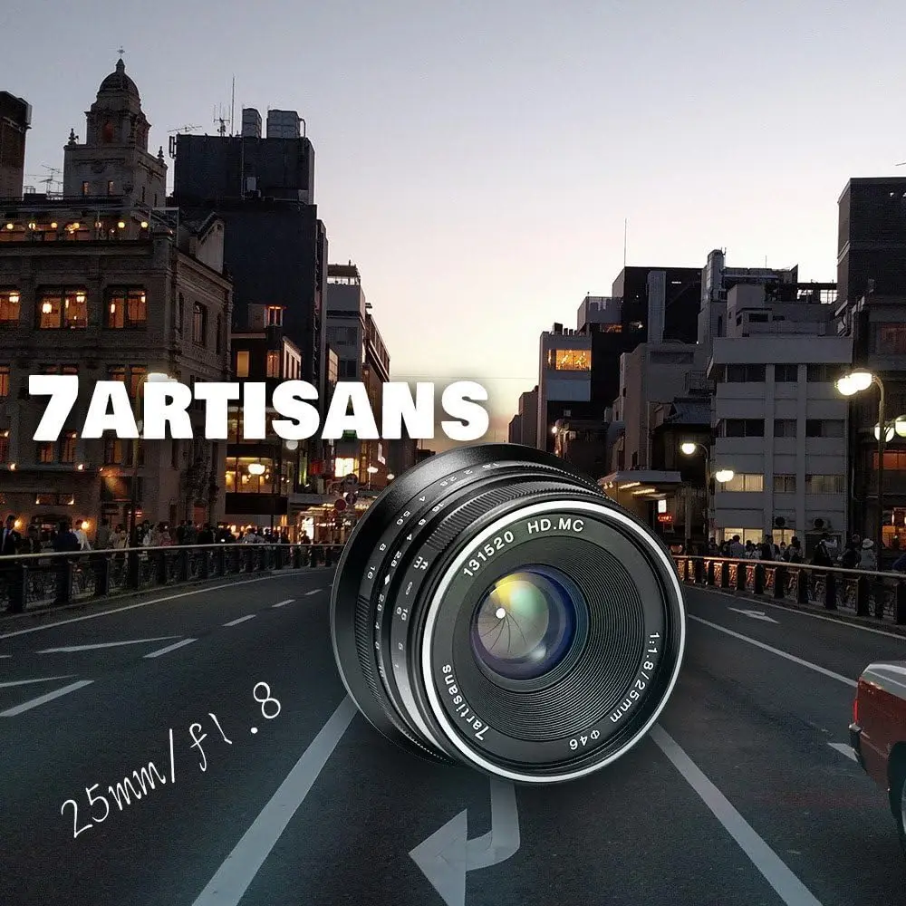 7artisans 25mm F1.8 APS-C Manual Fixed Lens for Fuji Cameras for Sony E Fujifim XF Nikon Z M43-mount X-A1 X-A10 X-A2 A7RIII