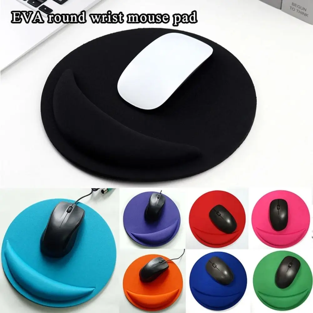 Non-slip Mouse Pad EVA Wristband Mat Ergonomic Mouse Wrist Pad Round Mice Pad Desk Pad For Game Computer PC Laptop Comfortable