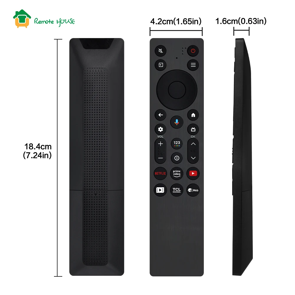 RC813A FMB1 Voice Remote Control Fit For TCL QLED 4K UHD Smart TV QM6K QM7K Series 85QM6K 98QM6K 55QM7K 65QM7K 75QM7K 85QM7K