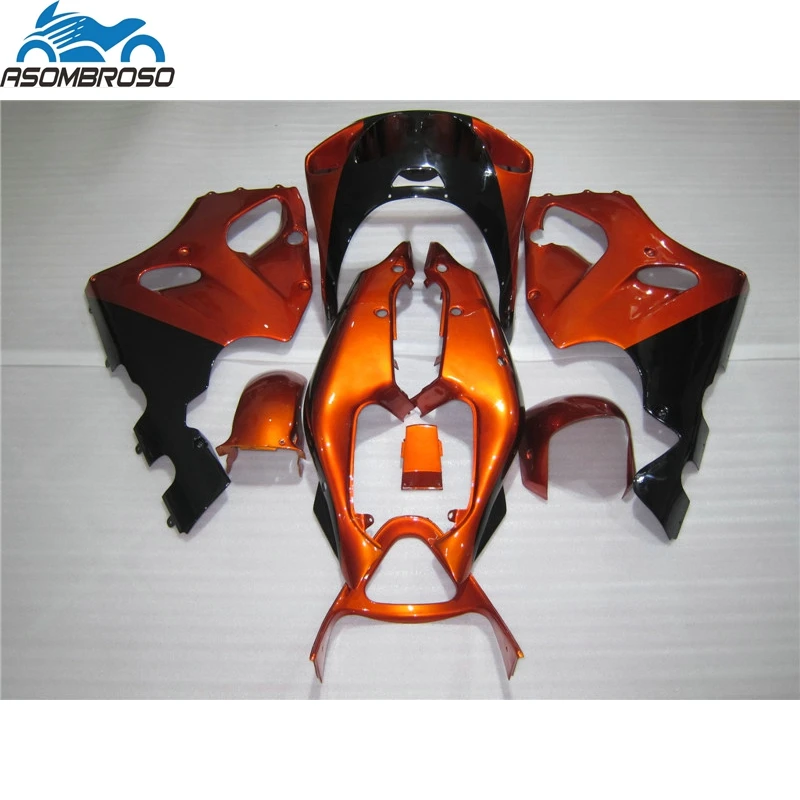 Top Selling Motorcycle for Kawasaki Ninja ZX7R fairing kit 1996-2003 orange black fairing set zx7r 96 97 98 99 00 01 02 03 HX33