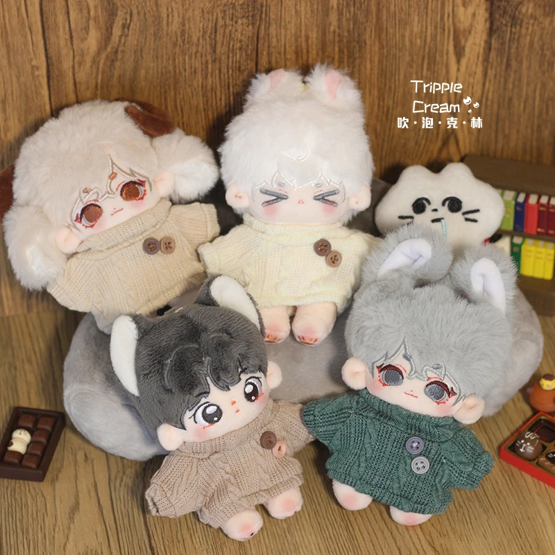 Original Autumn Fashion Warm Casual Sweater Series For 10cm Cotton Doll Outfit Accessories Dolls Dress Up Clothes Kpop Xmas Gift