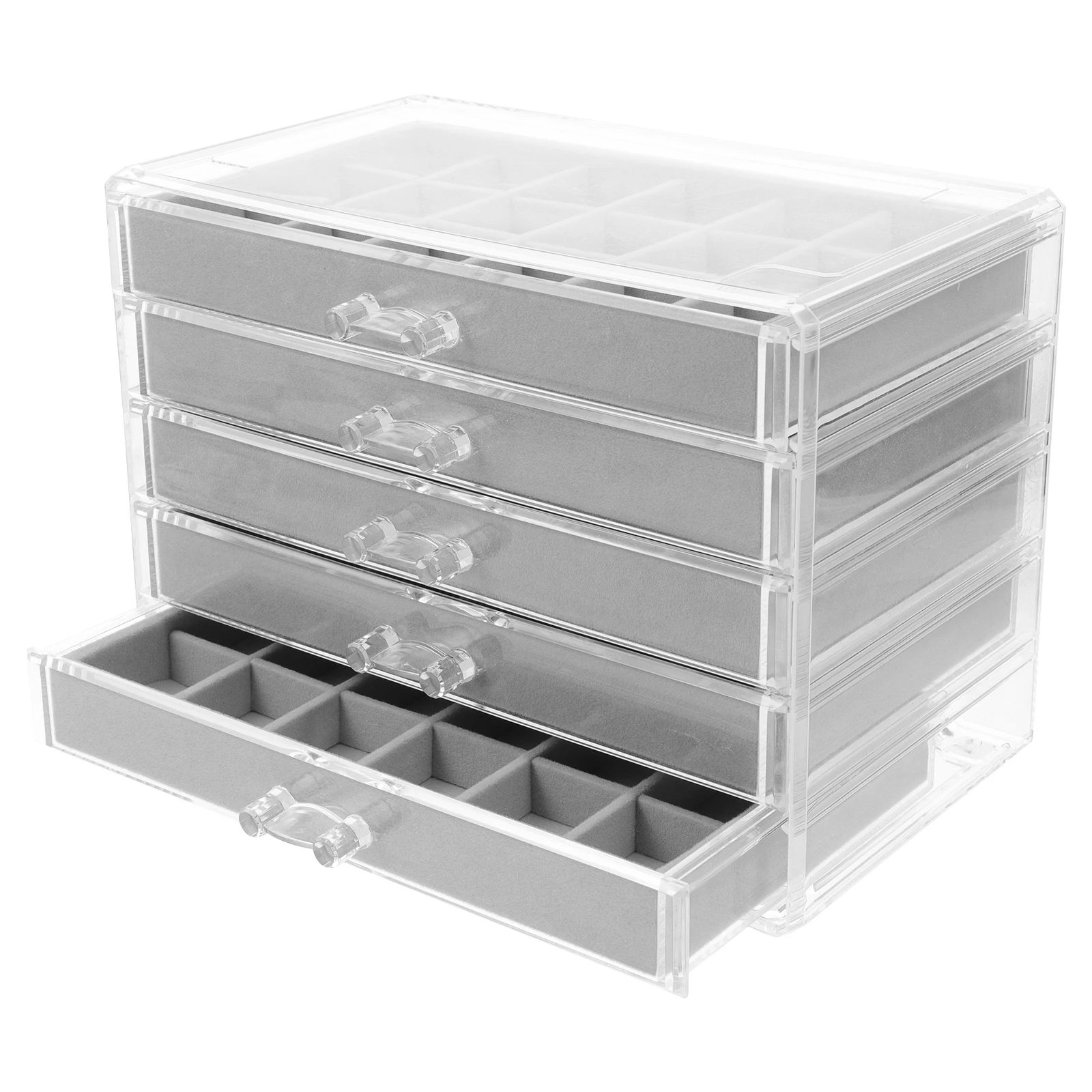 

Rock Display Case Acrylic Clear Organizer Divided Compartments Lined Multi Drawer Storage For Rocks Crystals Seashells
