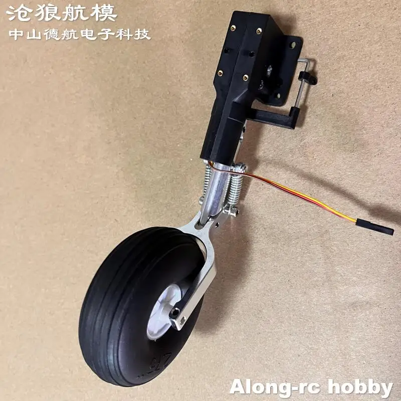Pièces d'avion RC 125mm 140mm, nez rétractable, Double ressort, train d'atterrissage à genoux, roue en PU pour avion 3-6kg, modèles de bricolage