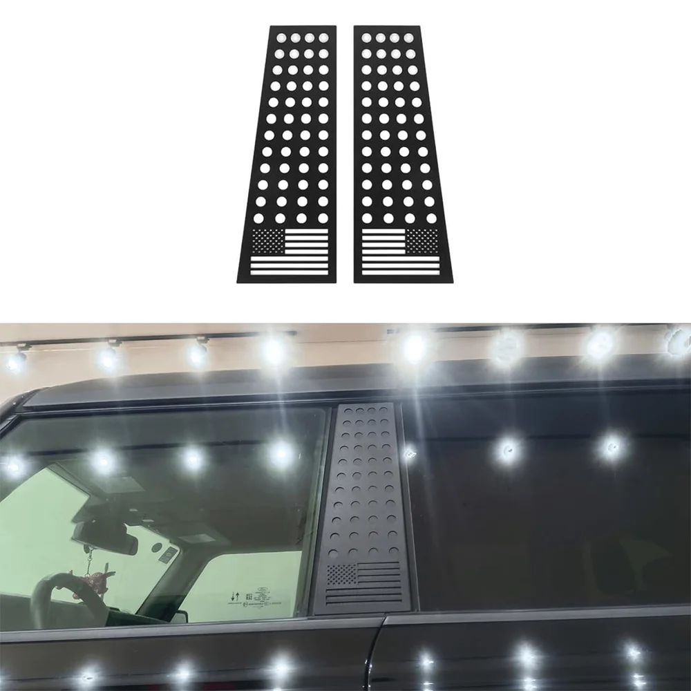 

1PCS Aluminum Car Center Pillar Window Panel Cover Trim For Ford Bronco 2021-2023 2/4 Door Side Window Decoration Cover Trim