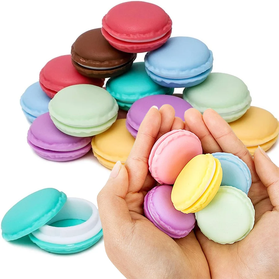 5 Stück Mini-Macaron-Aufbewahrungsbox, tragbare Verpackungsbox für Ohrringe, Halsketten, Schmuck, Kopfhörer, Münzen, Haushalts-/Ausflugsbedarf, XJM