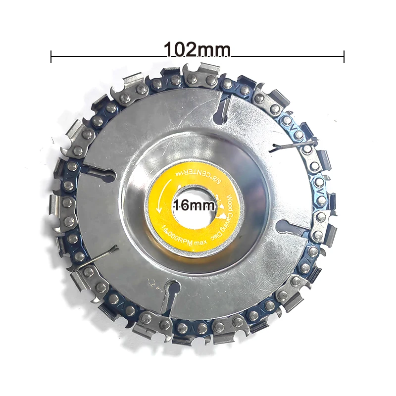 زاوية طاحونة مخصصة سلسلة القرص ، منشار نحت الخشب ، زاوية طحن القرص ، الشق أداة شفرة المنشار ، 4 "، 22 الأسنان