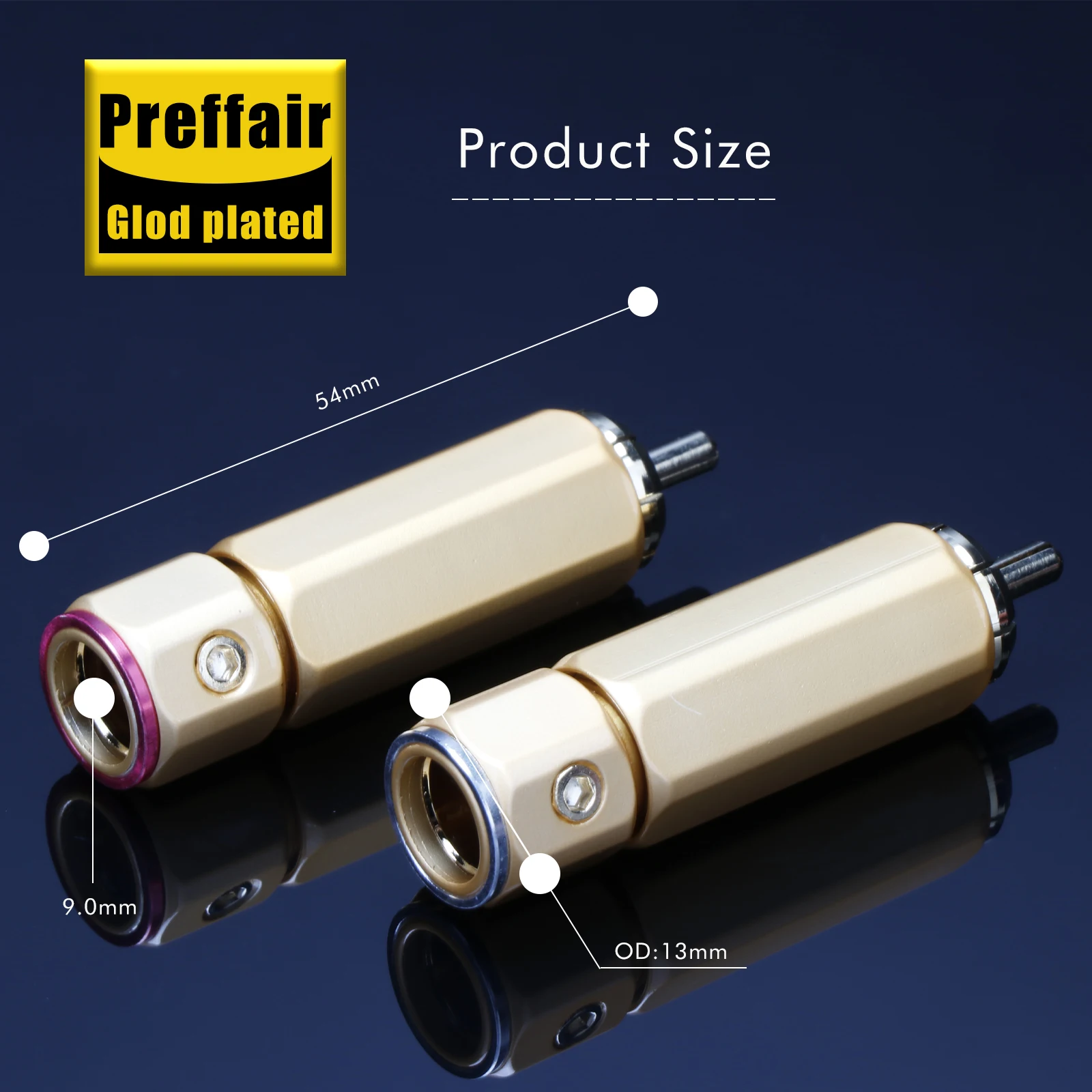 HIFI DIY Gold Plated RCA Connector Screw Connector Self-Locked Audio HiFi Interconnect Cable RCA Plug for Superior Signal Transf