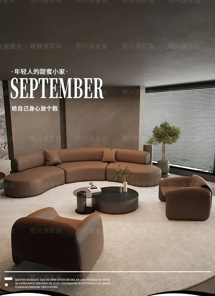 TTSemicircular Curved Sofa Special-shaped Beauty Salon Hotel Business Rest Area Reception And Negotiation