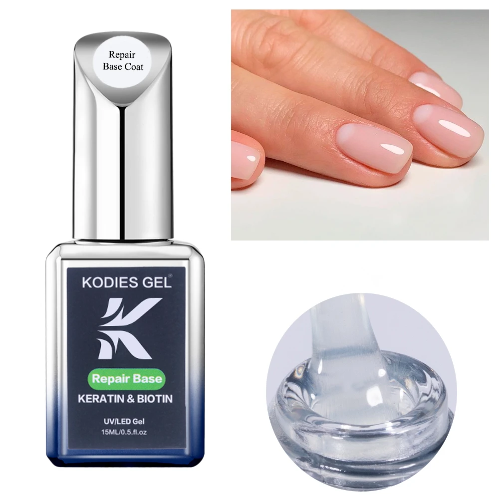 KODIES GEL Super Base Coat Ultra-sticky Base Gel Nail Polish 15ml Clear Strong Semi Permanent UV/LED Top Coat Gel Hybrid Varnish image 3