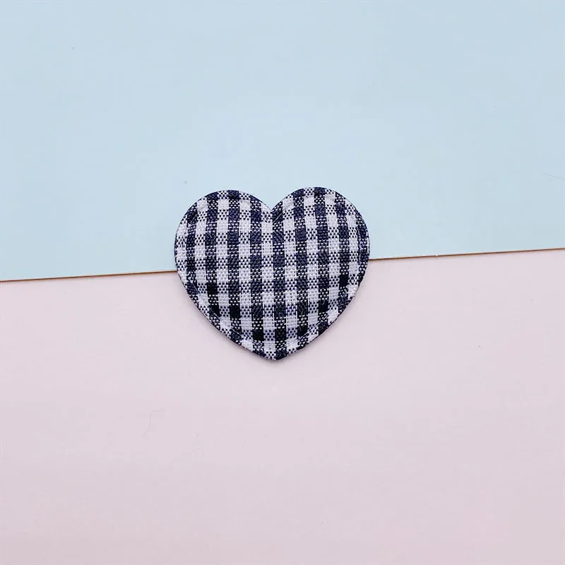 70 Stück 3x2,5 cm Gitterstoff-Herz-Applikationen zum Aufnähen für DIY Haarspangen-Zubehör, Kleidung, Kopfbedeckungen, Dekor-Patches – Detail 8
