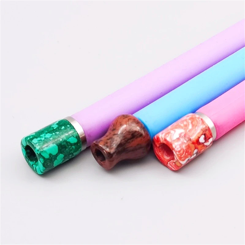 1Piece 510 Drip Tip Stainless Steel Resin Imitation Jade Turquoise Mouthpiece