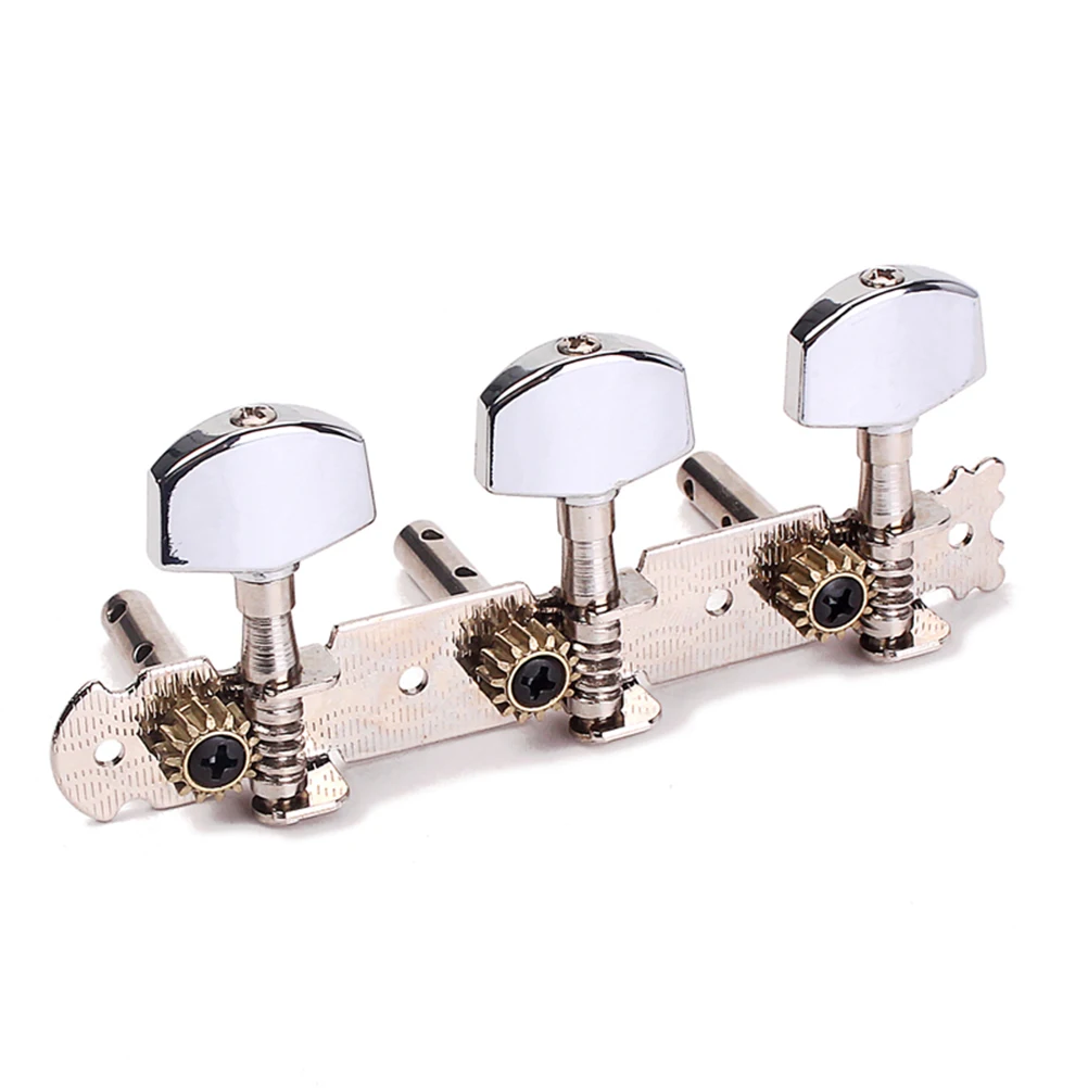 

3L 6 String Guitar Tuner Keys Chrome Metal Square Button Classical Acoustic Guitar Tuning Pegs Replacement Set