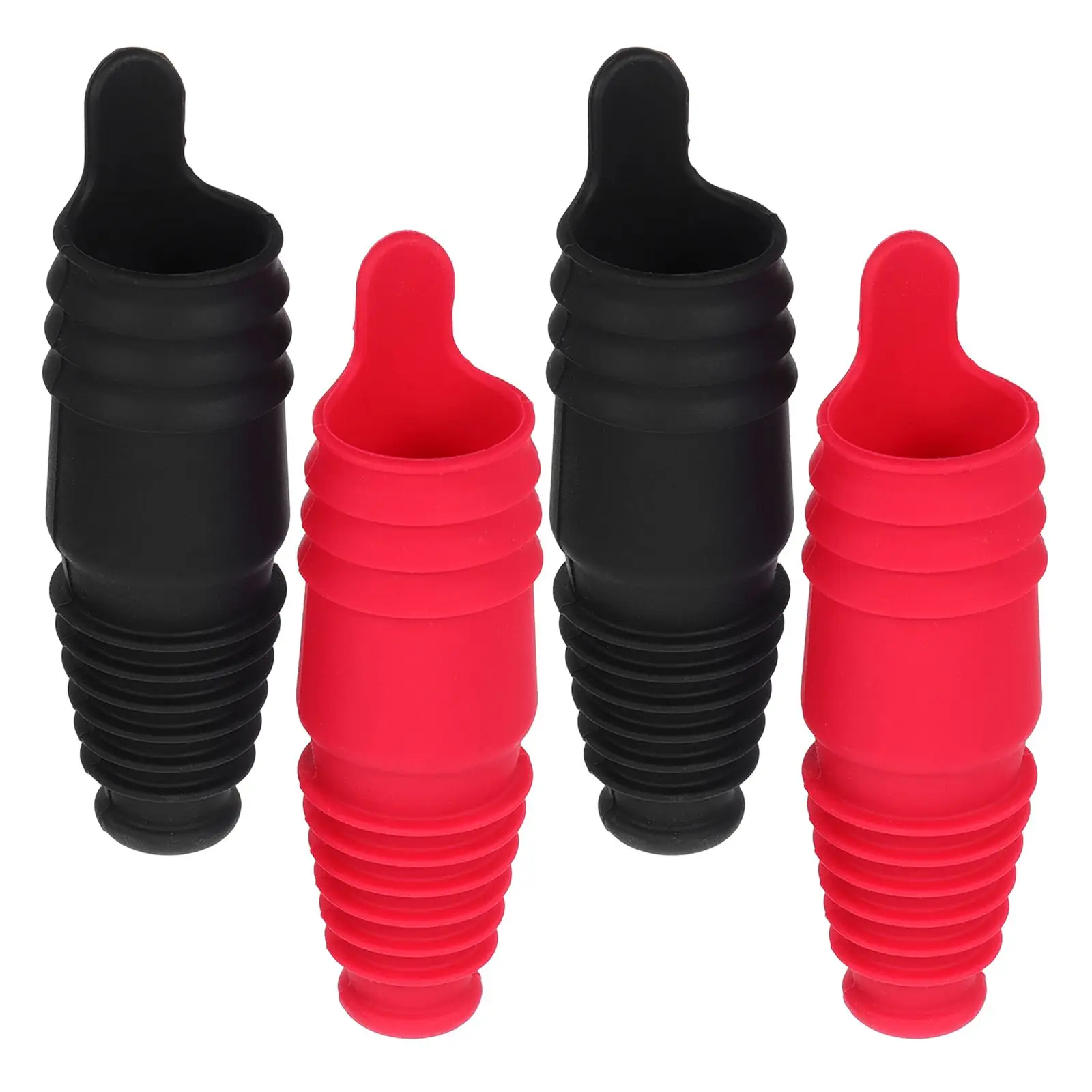 

4 Pcs Silicone Bottle Stopper Cork Food Grade Reusable Caps Glass Bottles Sealer For Red SodaBeer