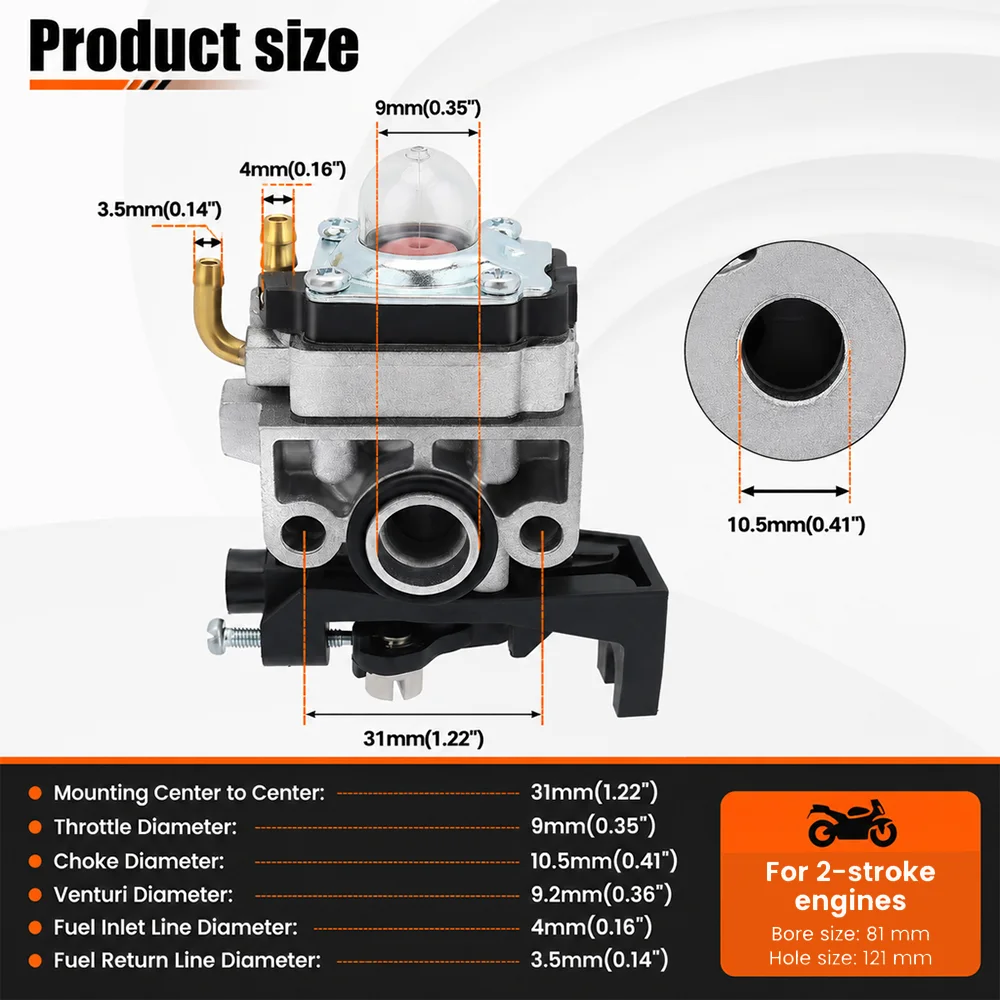 GX35 Brushcutter Carburetor For Honda GX25 HHT25 HHT35 WYB-16C 16100-Z0H-825 16100-Z0H-053 Trimmer Garden Tool Parts Carb