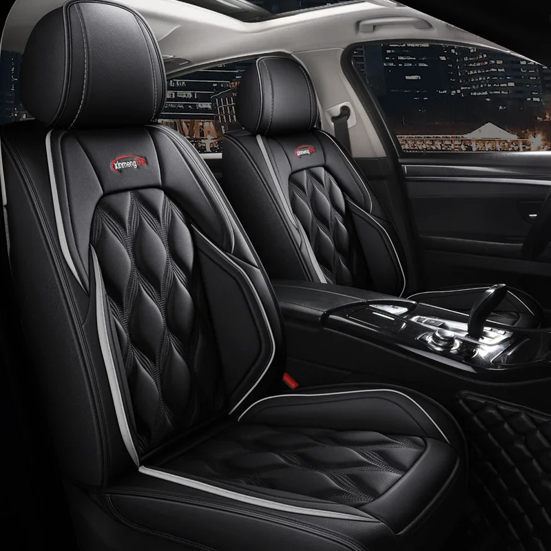 Universal Split Seat Fully Surrounded Car Seat Cover Breathable Comfortable Luxury Leather Seat Cushion Full Seats Cover JJ245