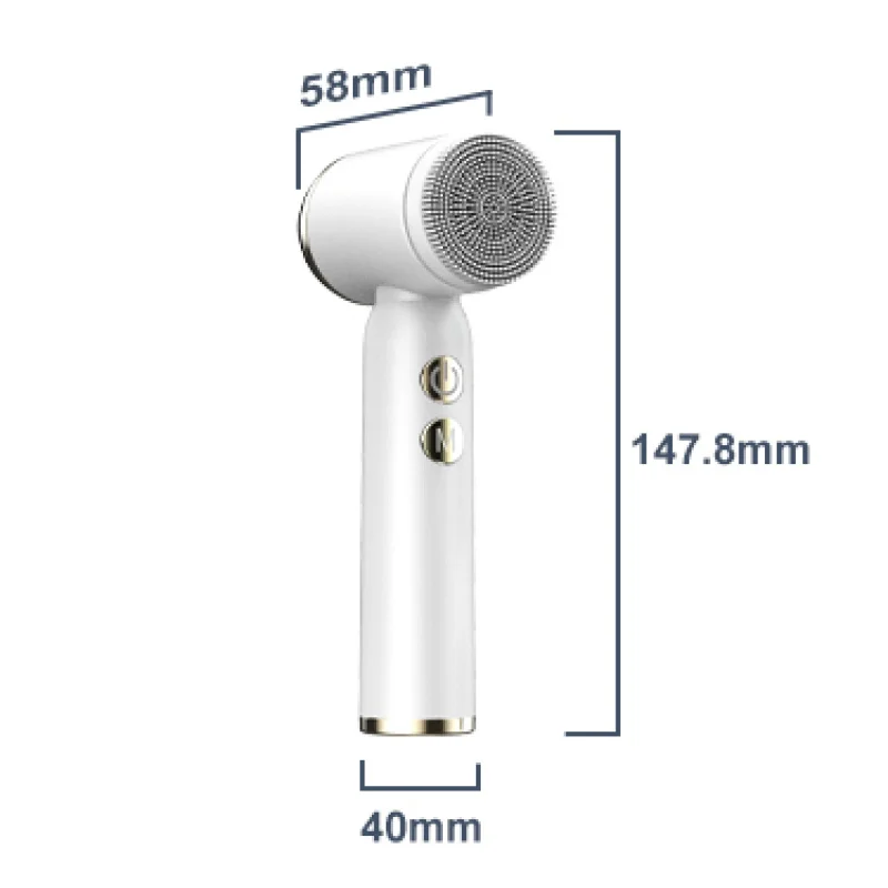 فرشاة تنظيف الوجه 6 في 1، فرشاة تنظيف عميق من السيليكون قابلة لإعادة الشحن بالموجات فوق الصوتية للوجه #5