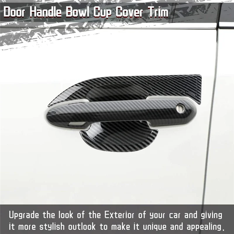 

Car Exterior Door Handle Cover+Door Bowl Cover Trim For Toyota RAV4 2020-2025 Exterior Accessories-AD39