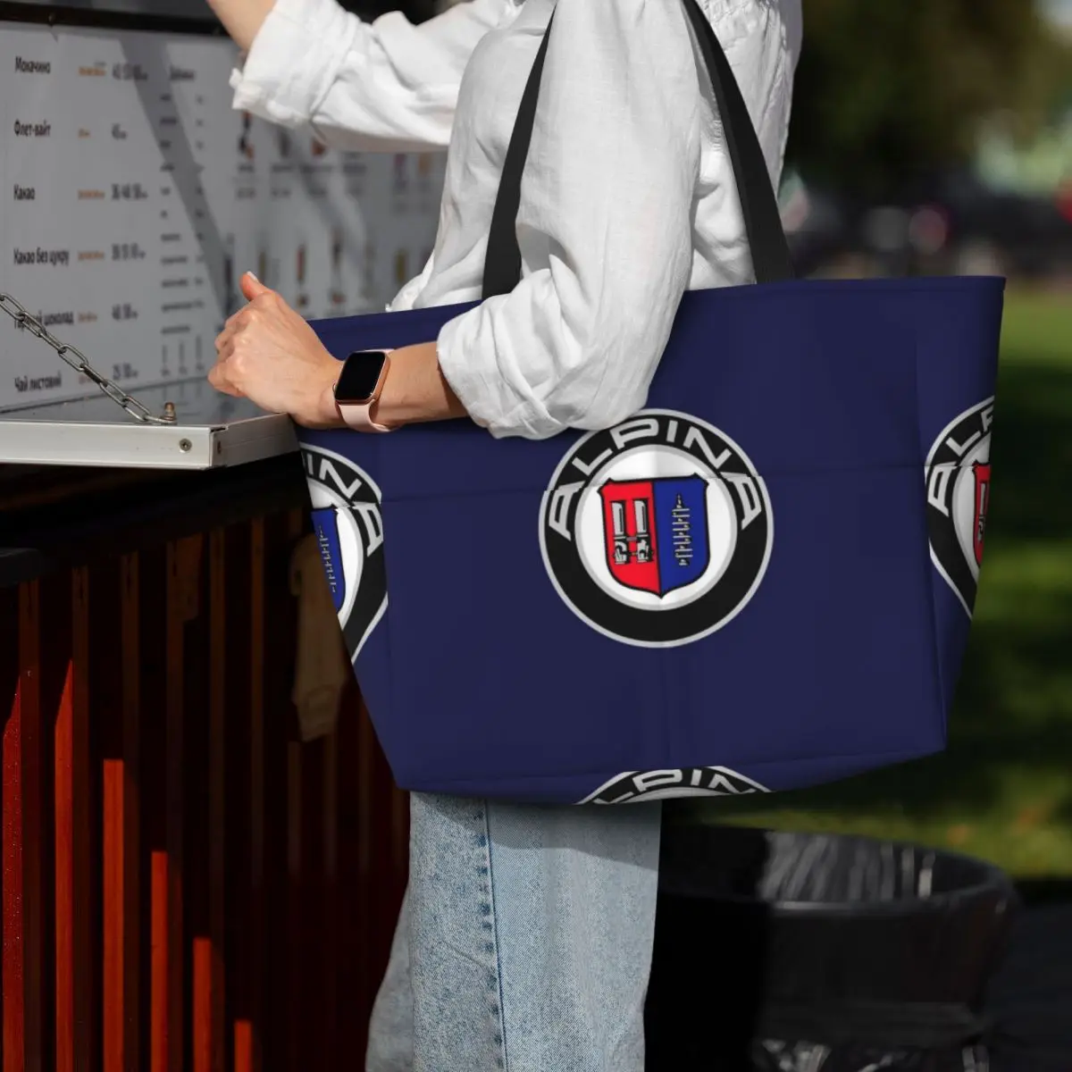 Alpina - Classic Car Logos Beach Tote Bag Sport Gym Yoga Duffle Large Tote Bag Women Travel Bag Fitness bag