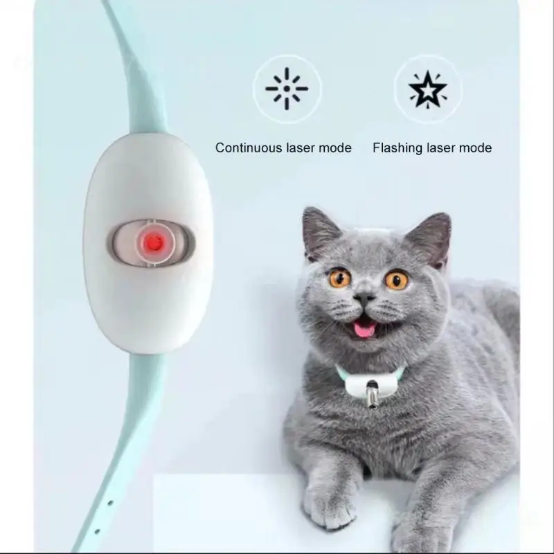 Cat Teaser Automatic 24 Hours After Charging Cat Accessory Cat Teaser Laser Toy Cat Toys Laser Collar Type-c Rechargeable