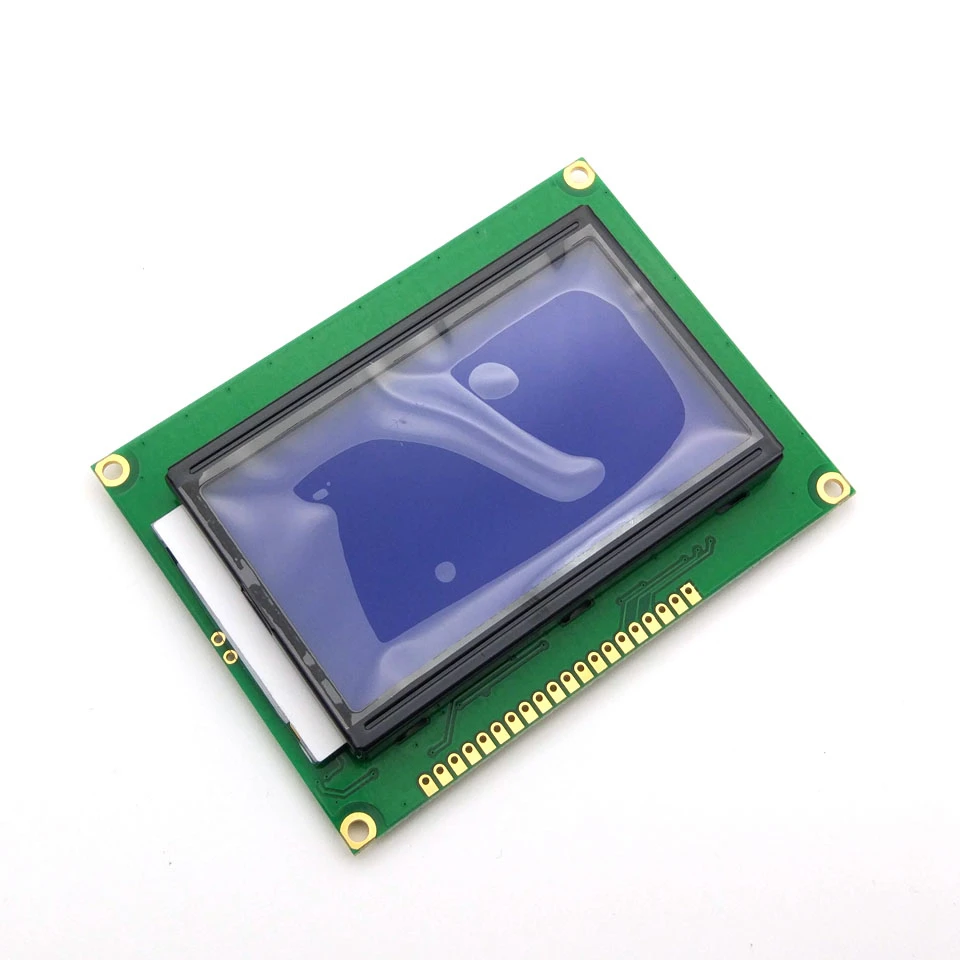 12864 Moduł wyświetlacza LCD 5V LCD LED Tablica wyświetlacza Żółty Zielony Niebieski Ekran z podświetleniem ST7920 Port równoległy 128*64 128X64