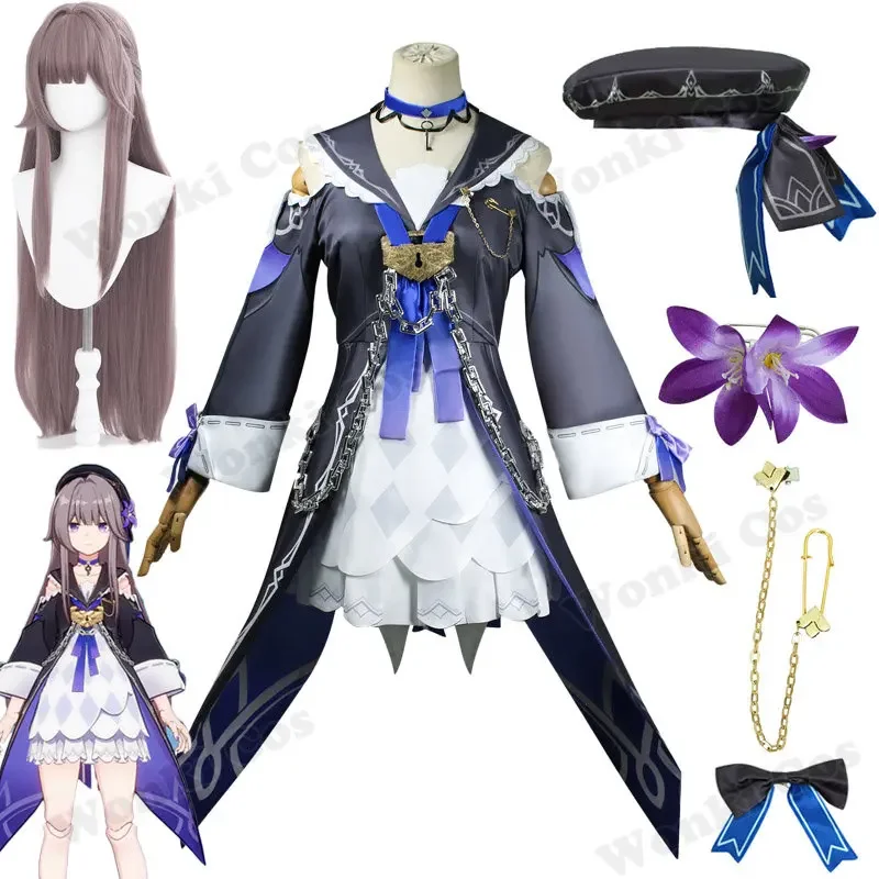 

Herta Cosplay Costume Game Star Rail for Girl Cosplay Outfits Full Set Party Costumes Outfits with Hat