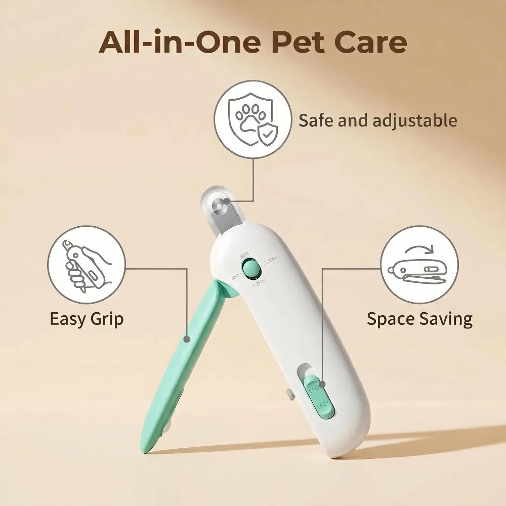 Pet Grooming Care Tools - Adjustable Hole Position Pet Nail Trimmer - Small/Large Nail Scissors for Cats and Dogs.