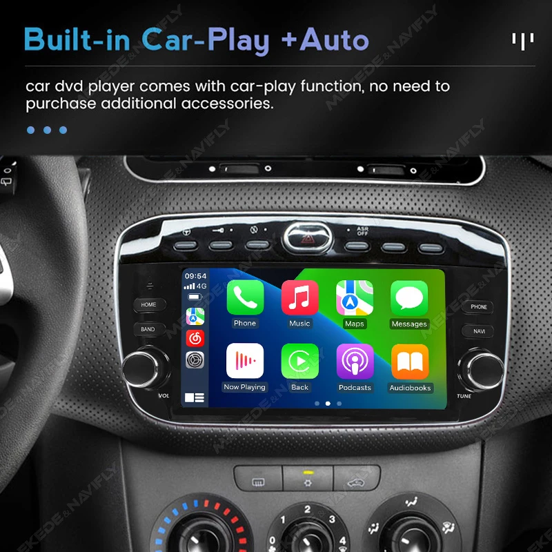 MEKEDE Carplay Andorid Auto Car Radio Intelligent System For Fiat Linea Punto EVO 2012-2015 WIFI BT FM  Car Intelligent System