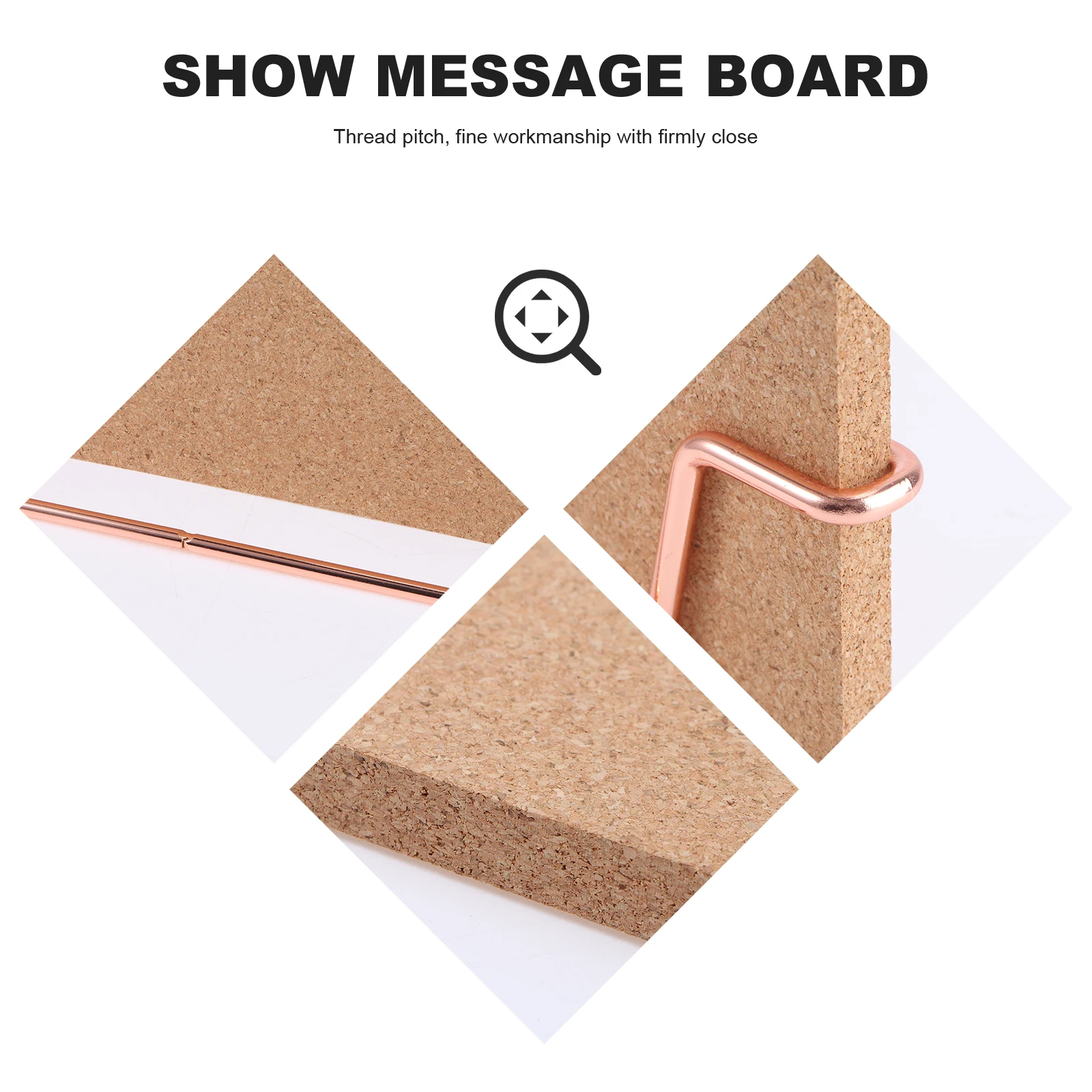 

Small Cork Board for Office Home Bamboo Desktop Notice Board Bulletin Memo Pin Message Display Boards Rose Gold