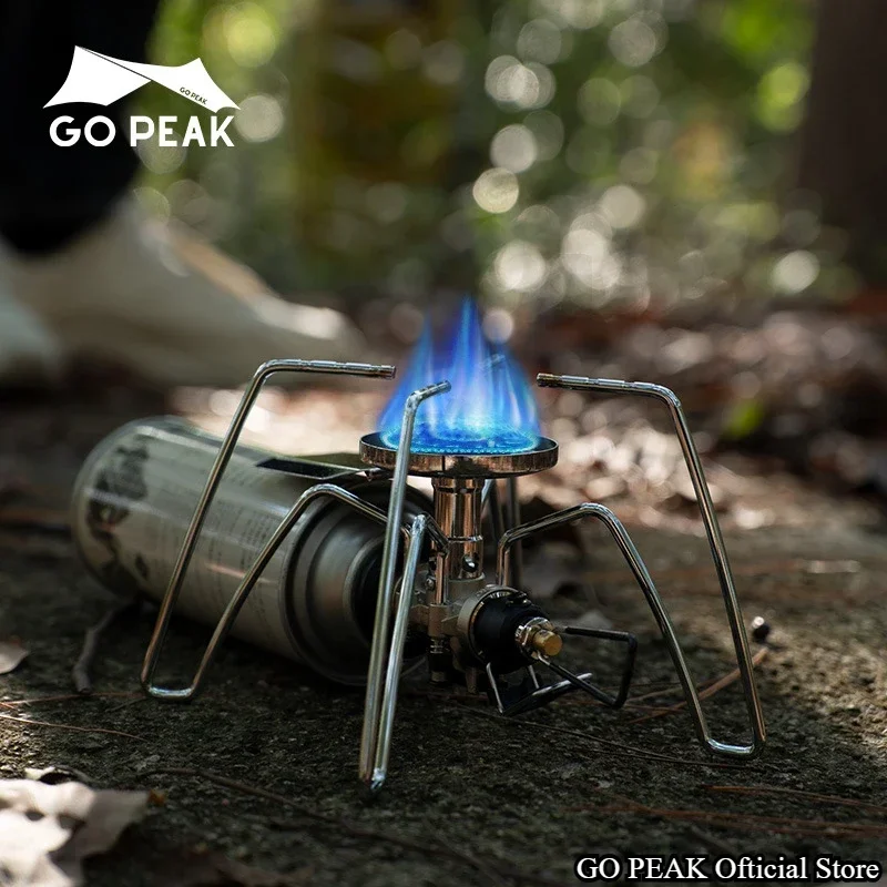 GOPEAK เตาแมงมุม แมงมุมดํา เตาพับการ์ด แคมป์ปิ้ง บนโต๊ะอาหาร เครื่องครัวแคมป์ปิ้ง เตาบาร์บีคิว เตาแก๊ส