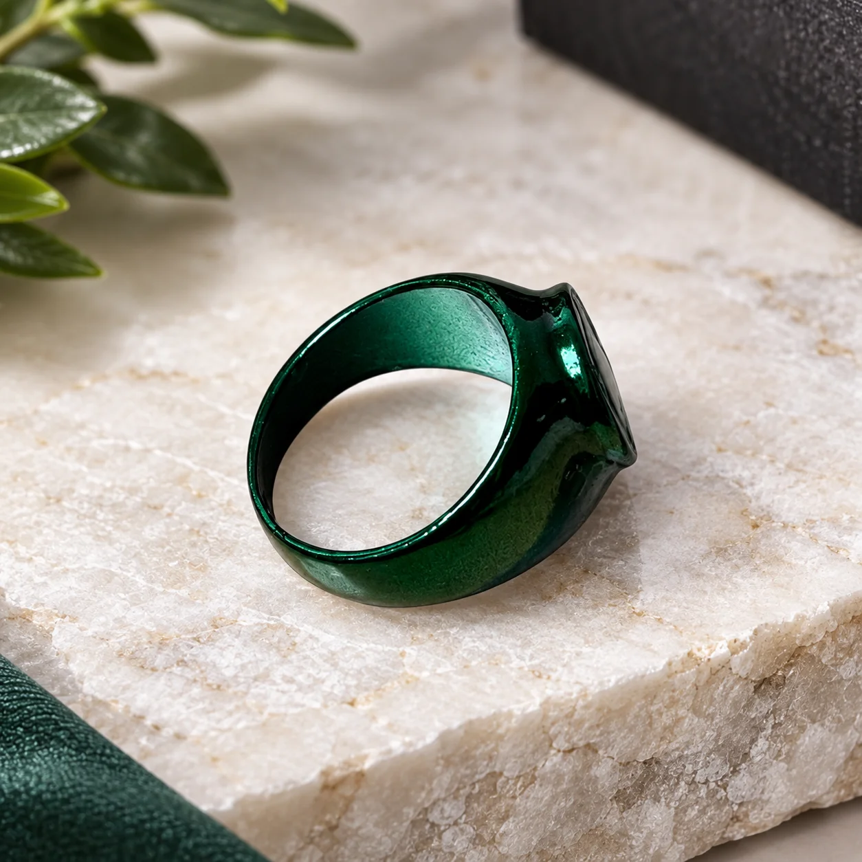 1/10pcs Colorful Symbol Ring, Emotional Spectrum Green Ring, Luminous light Ring, Retro Fantasy Jewelry Accessory Gift Wholesale