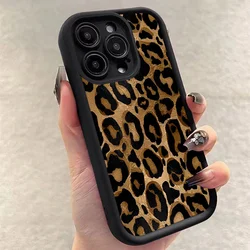 Custodia per telefono in Silicone con stampa leopardata nera per Xiaomi Redmi Note 13 12 Pro Plus 12S 11S 11 10 Redmi 12 13C 14C Cover antiurto