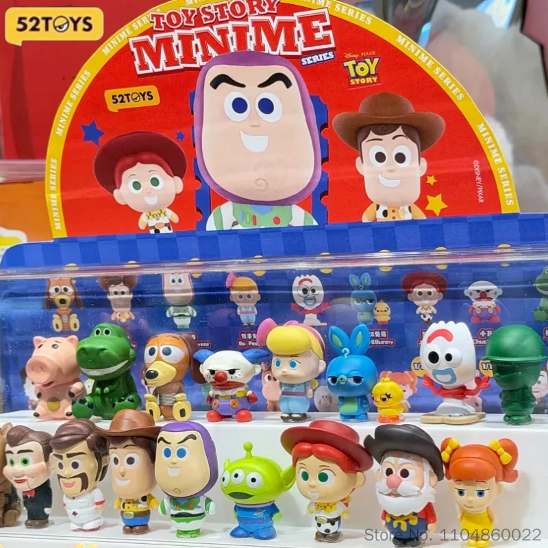 

Genuine Cute Model Toy Story Mini Me Series Blind Box Woody Buzz Lightyear Jessie‌ Alien Lotso Mini Collectible Figures Toy Gift