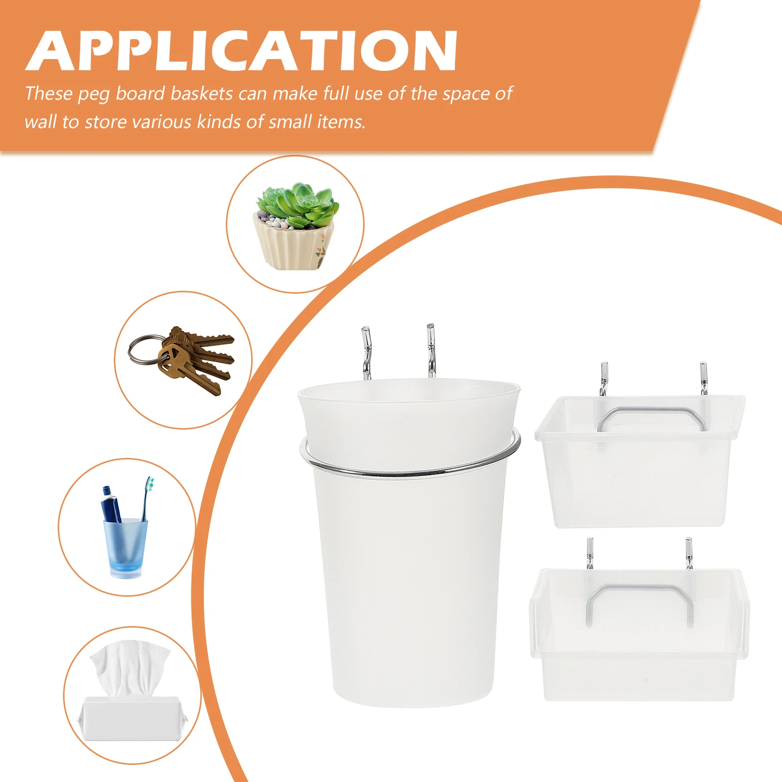 

Peg Board Bins Heavy Duty Hooks Clear Steel Tool Storage Bins Pegboard ganizer Screw Nail Small Parts Garage Wall Space Car