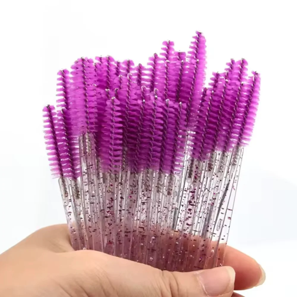 50-500PCS Make-Up Kwasten Roze Kristal Wimpers Borstel Herbruikbare Valse Wimpers Extension Supplies Valse Wimper Make up Tool Hot