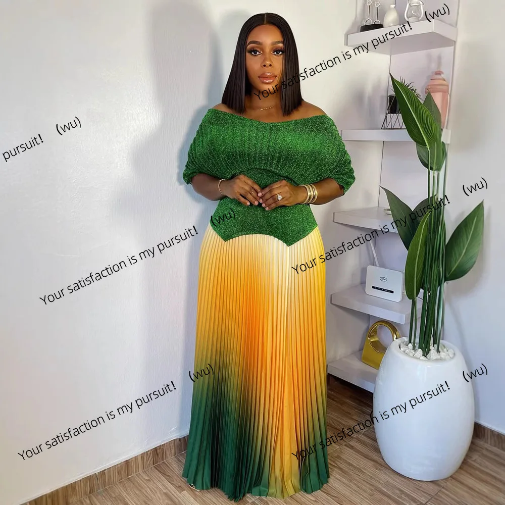 

Large size women's clothing senior sense of gradual change pleated skirt pleated top slim commuter fashionable skirt