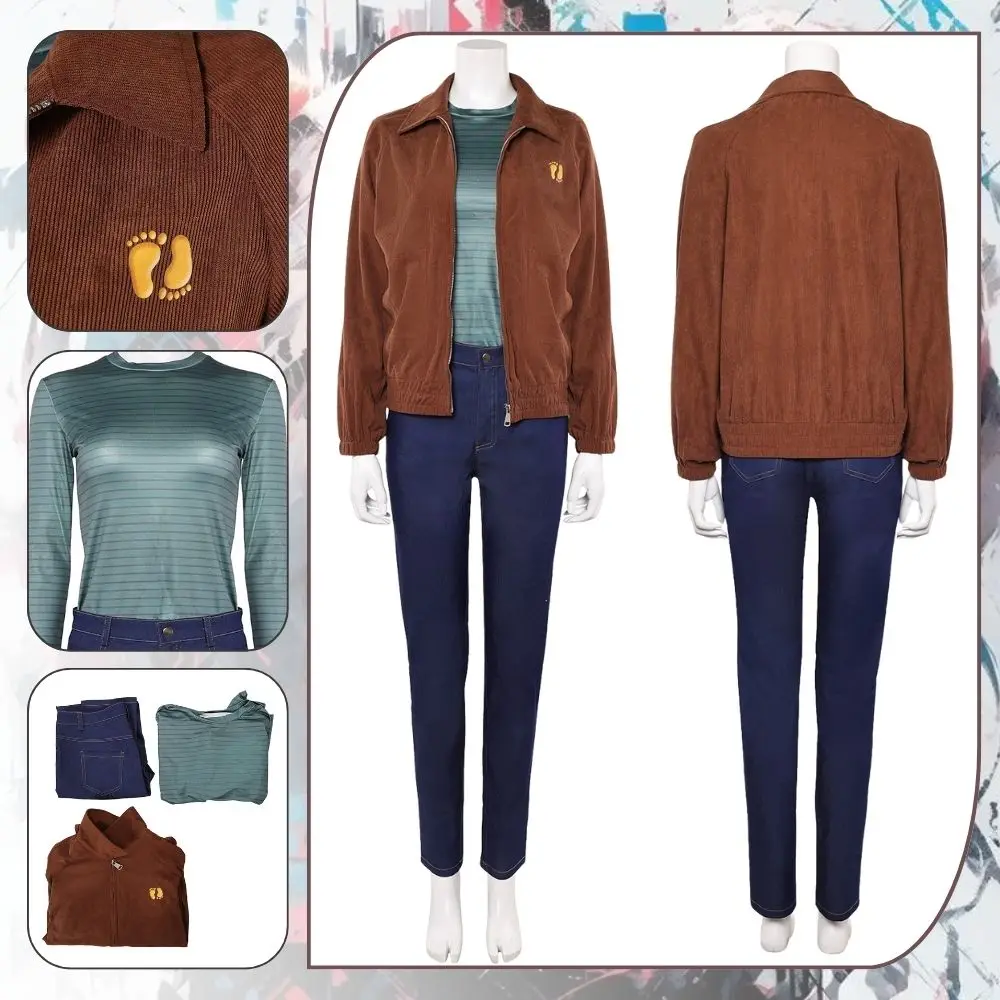 

Max Mayfield Cosplay Fantasy Costume Disguise for Adult Women Girls Clothes Jacket Shirt Pants Roleplay Halloween Carnival Suit