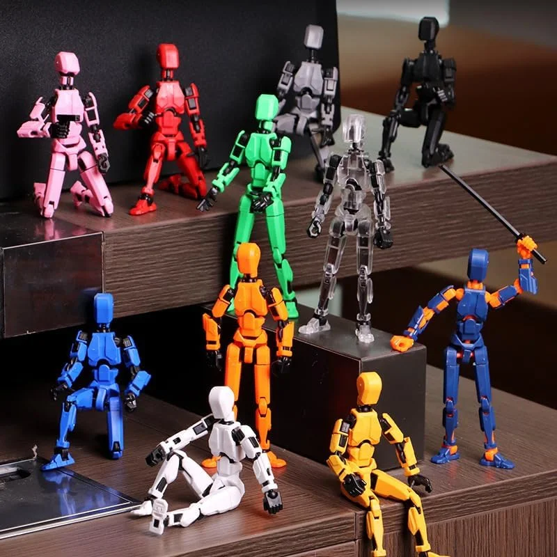 Novelty 3D Printed 13 Articulated Joint Handcraft Model, Movable Animation Auxiliary Desktop Ornament, Creative Collectible Pres