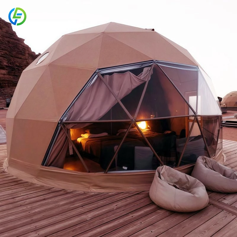 Steel Structure Large Custom Wholesale Outdoor Camping Geodesic Round Dome Tent for Wedding Marquee for Glamping FL Customized