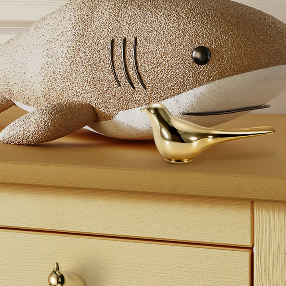 2 قطعة مقبض سحب باب الخزانة الذهب سبائك الزنك ضوء فاخر صغير الطيور مقبض درج الأثاث الزخرفية خزانة خزانة مقبض #3