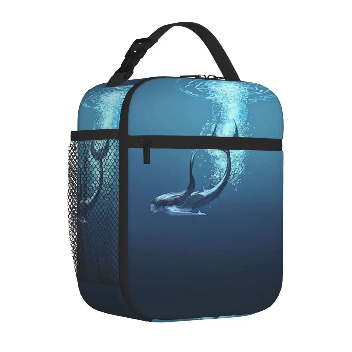 Hot Sale Mermaid 01 Animal Print Insulated Lunch Pouch Train Ride Lunch Handbag