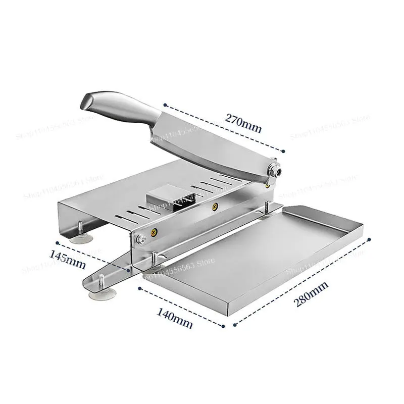 

Multi-Purpose Manual Meat Cutter - Slices Frozen Meat, Lamb Rolls, Bones | Kitchen Slicing Tool for Restaurant & Home Cooking
