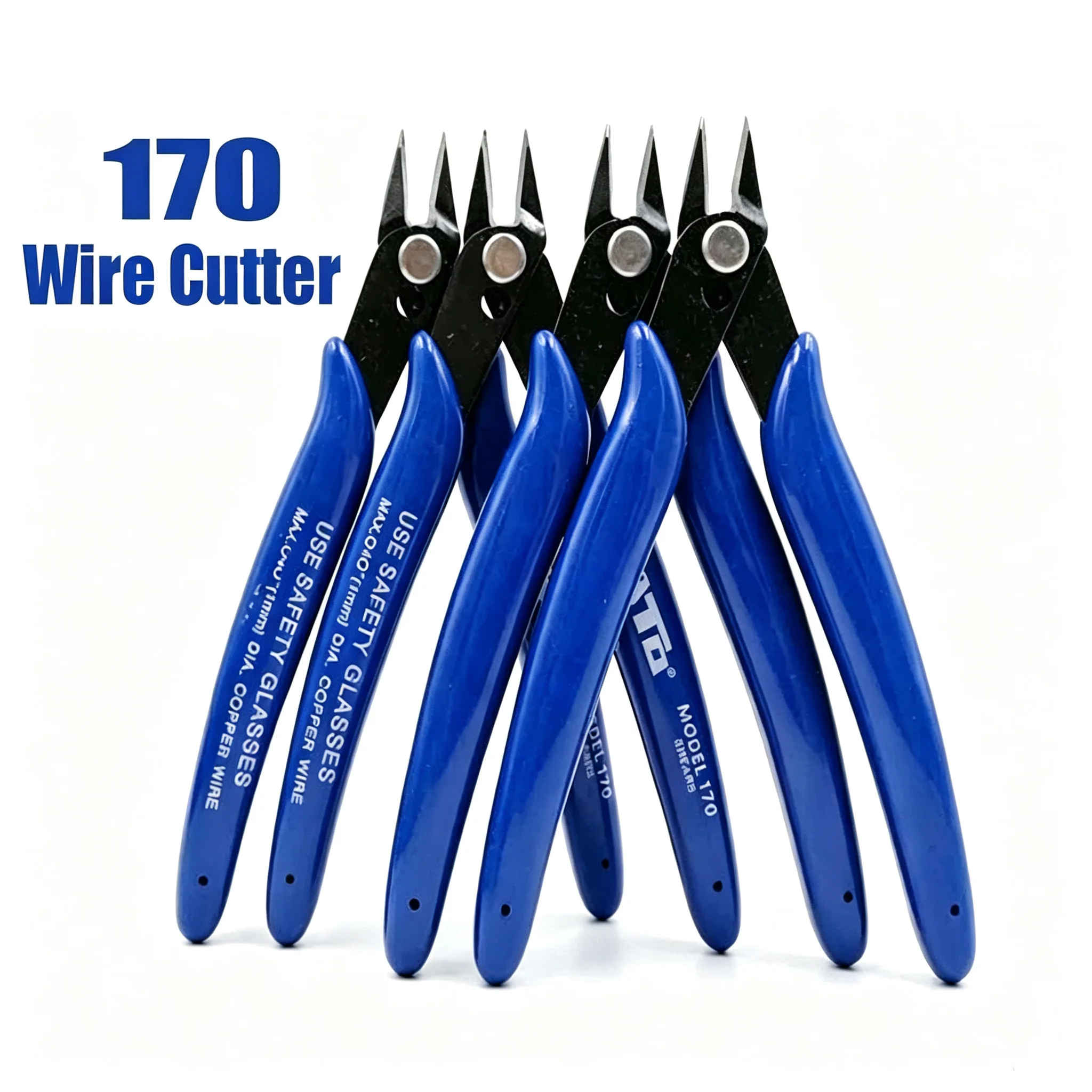 170 Wire Cutter DIY Trimmer Diagonal Side Cutting Cable Nippers Red Blue Pliers Hand Mini Snips Flush Nipper Trimmer Hand Tools