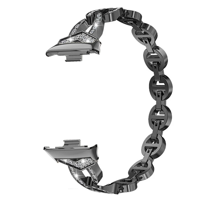 For Xiaomi Mi Band 9 Pro Diamond link Bracelets For Redmi Watch 4 Metal Strap Correas reloj For xiaomi mi band 8 pro Watchband