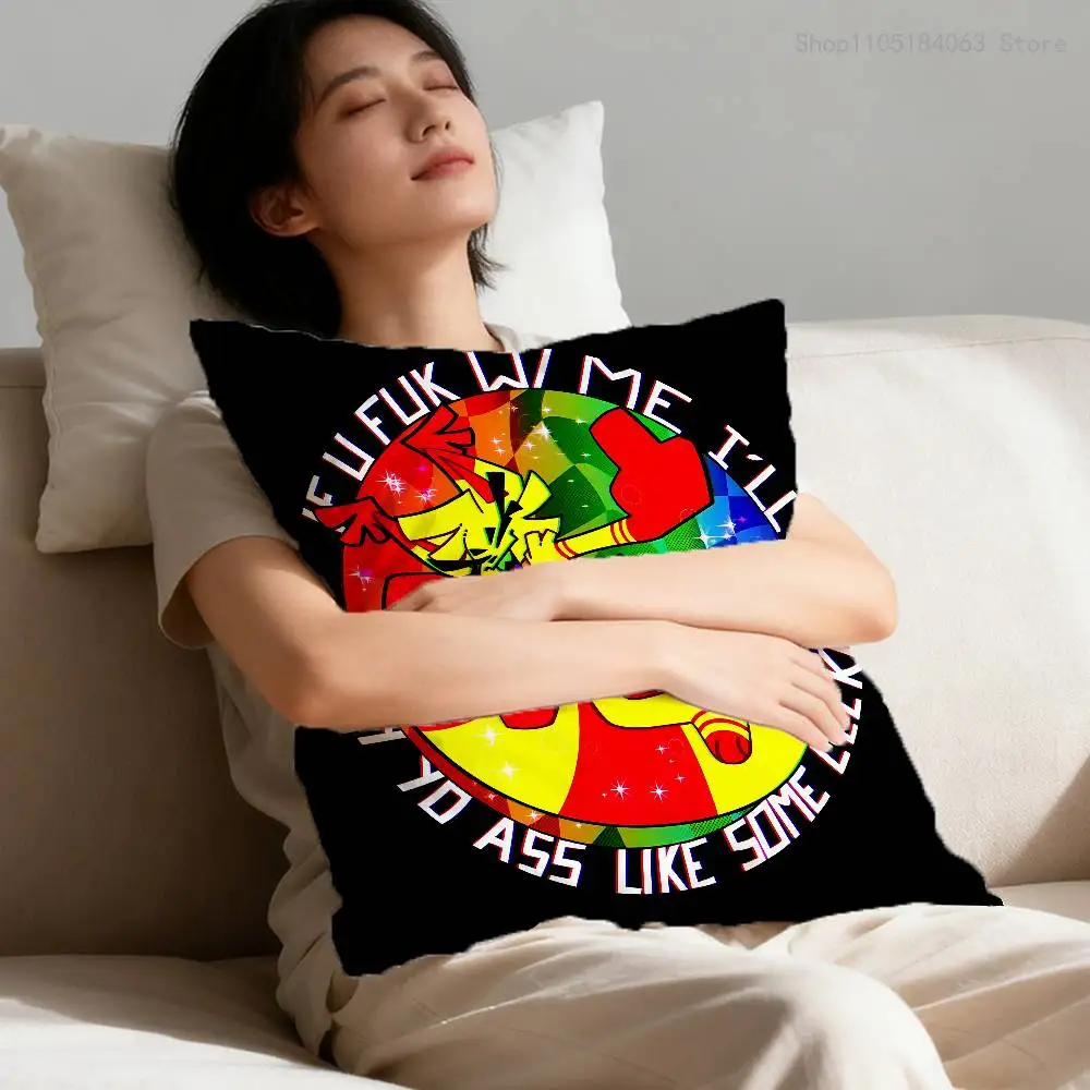 BRN1NG BRAIN SOUND INDUSTRIES CHU CHU Throw Pillow Case For 45x45cm 55x55cm 30x30cm Square Car Pillowcase Home Bedchamber Decor